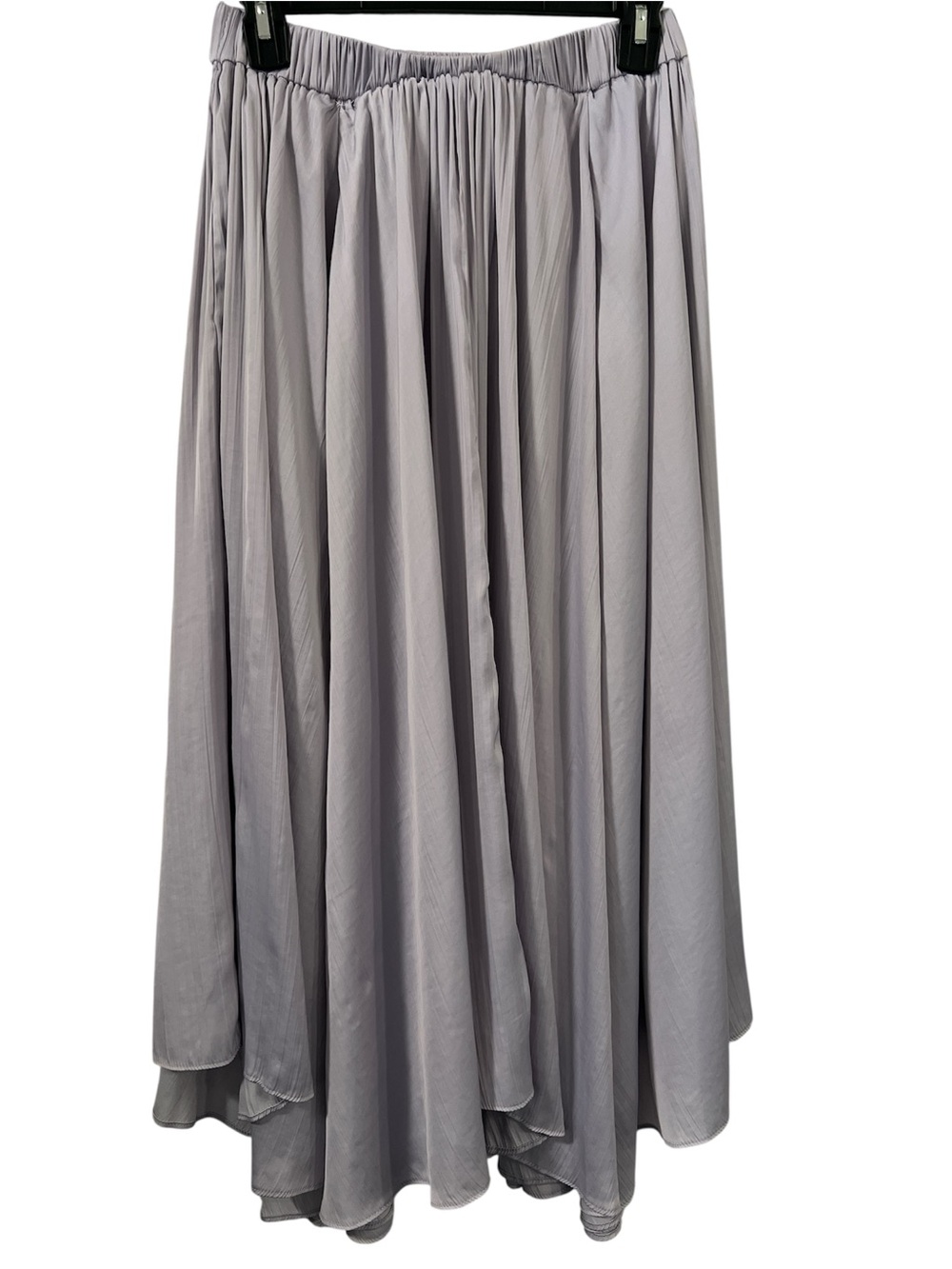 Anthropologie Light Gray Pleated Maxi Skirt